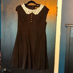 Vintage style black and white dress